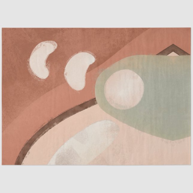 Mittelalter Moderne Abstrakte Bio Kunst Seidenpapier (Vorderseite)