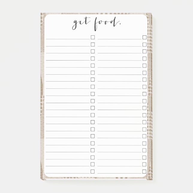 Mittelalter Moderne Abstrakte neutrale Druckschrif Post-it Klebezettel (Vorderseite)