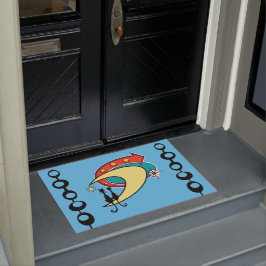 Mittelalter Moderne Coole Katze Boomerang Mond Doo Fußmatte