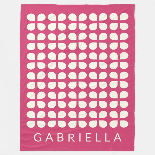 Mittelalter Moderne Formen Himbeere Personalisiert Fleecedecke (Vorderseite)