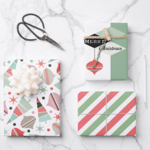 Mittelalter Moderne frohe Weihnachten Geschenkpapier Set