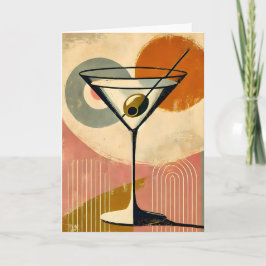 Mittelalter Moderne Minimalistische Kunst Martini Karte