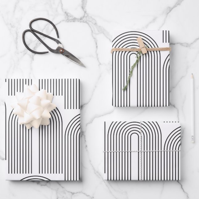 Mittelalter Moderne Minimalistische Kunstschätze Geschenkpapier Set (Vorderseite)
