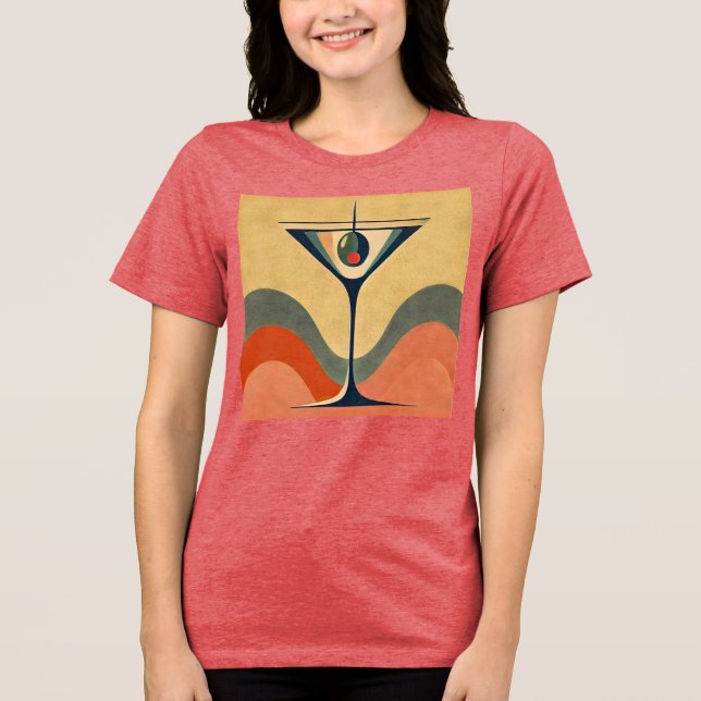 Mittelalter Moderne "Pimento olive martini wave" Tri-Blend Shirt (Vorderseite)