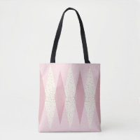 Mittelalter Moderne rosa Raute Tote Tasche