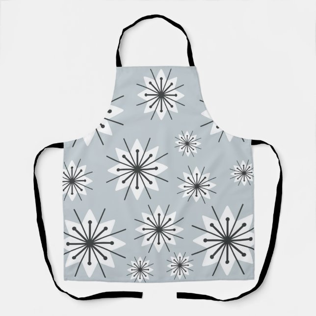 Mittelalter Moderne Schneeflocken Silber Schürze (Vorderseite)