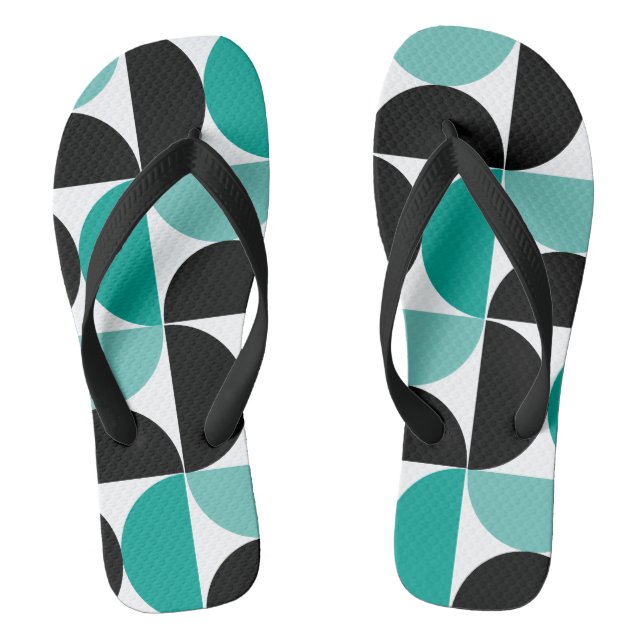 Mittelalter Moderne Schwarz-weiß und prägnant Flip Flops (Fußbett)