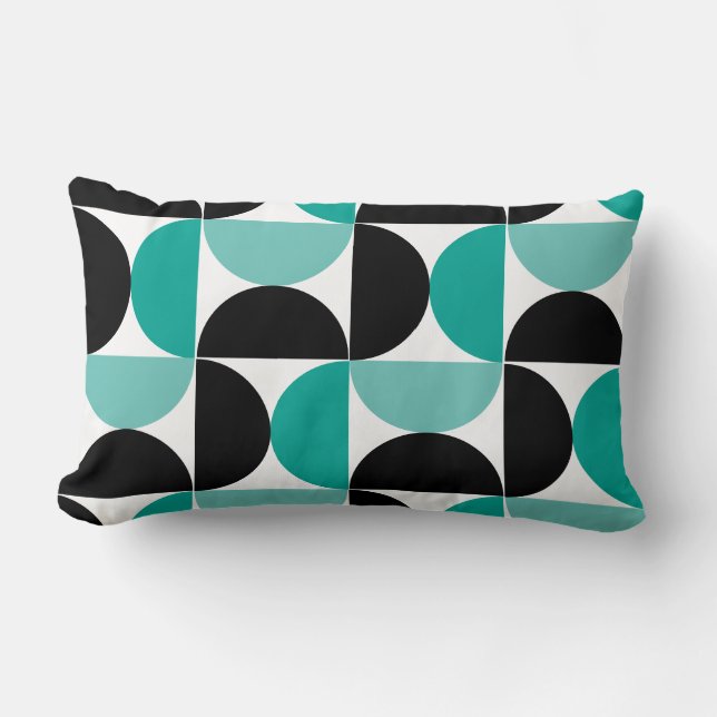 Mittelalter Moderne Schwarz-weiß und prägnant Lendenkissen (Vorderseite)