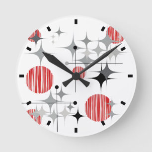 Mittelalter Moderne Sternexplosionen und Globalisi Runde Wanduhr