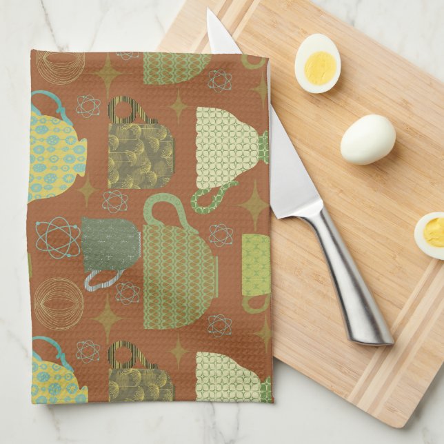 Mittelalter Moderne Terracotta auf dem Monte Tamar Geschirrtuch (Viertel Falte)