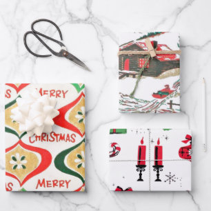 Mittelalter Moderne Weihnachten Geschenkpapier Set