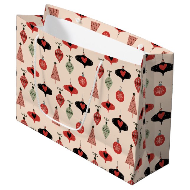 Mittelalter Moderne Weihnachten Große Geschenktüte (Vorderseite Schrägansicht)