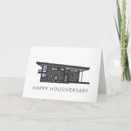 Mittelalter Moderne Zuhause Happy Housiversary Cli Karte