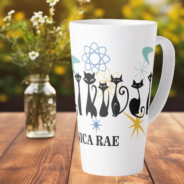 Mittelalter Moderner 50er Schwarze Katzen Atomname Milchtasse (Von Creator hochgeladen)