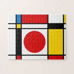 Mittelalter Moderner Abstrakter Mondrian  Puzzle