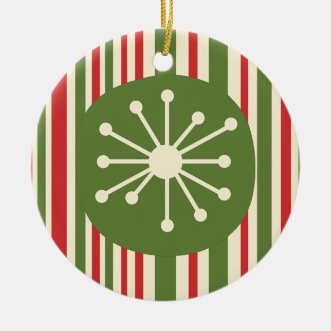 Mittelalter Moderner Atomdot Retro Weihnachten Keramik Ornament (Vorne)