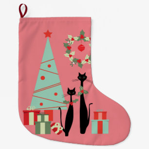 Mittelalter Moderner Cooler Katzenpavillon & Weihn Großer Weihnachtsstrumpf