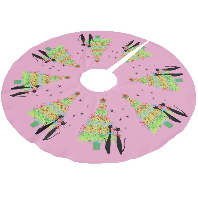 Mittelalter Moderner Cooler Weihnachtsbaum für Kat Polyester Weihnachtsbaumdecke (Schrägansicht)