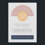 Mittelalter Moderner Graurosa Geo 30. Geburtstag Einladung<br><div class="desc">Kann vollständig an Ihre Bedürfnisse angepasst werden,  um Ihren Anzug zu erfüllen. © Gorjo Designs. Made for you via Zazzle Plattform. // Benötigen Sie Hilfe bei der Anpassung Ihres Designs? Andere Ideen got? Kontaktieren Sie mich (Zoe) direkt.</div>