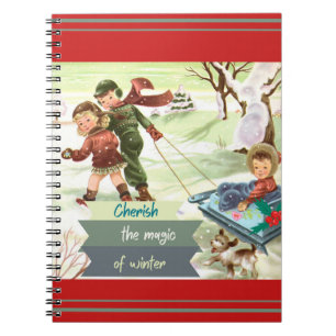 Mittelalter Moderner IllustrationsWinter Notizblock