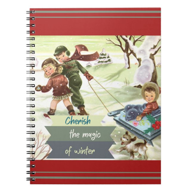 Mittelalter Moderner IllustrationsWinter Notizblock (Vorderseite)