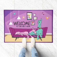 Mittelalter Moderner Windhund Art Door Mat
