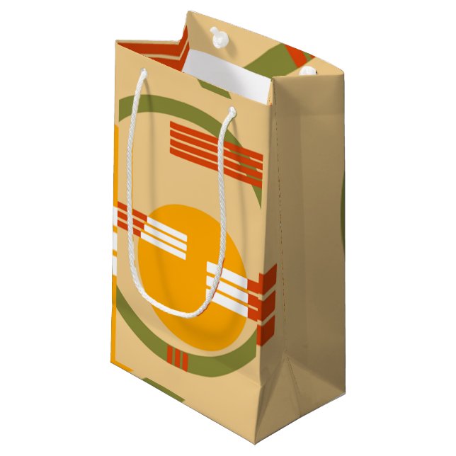 Mittelalter Modernes Abstrakt Kleine Geschenktüte (Vorderseite Schrägansicht)