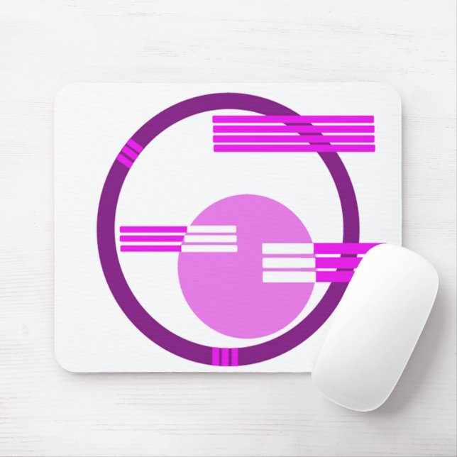 Mittelalter Modernes Abstrakt - Lila Mousepad (Mit Mouse)