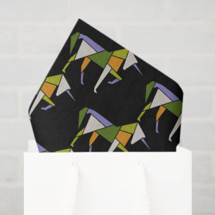 Mittelalter Modernes Abstraktes Einhorn Tangram An Seidenpapier