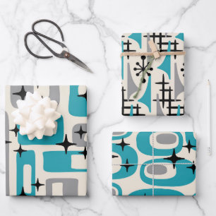 Mittelalter Modernes Abstraktes Muster Geschenkpapier Set