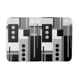 Mittelalter Modernes Abstraktes Schwarz-weißes und Badematte