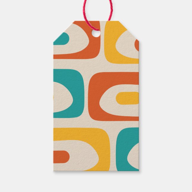 Mittelalter Modernes Piquet Abstrakt Minimalistisc Geschenkanhänger (Vorderseite)