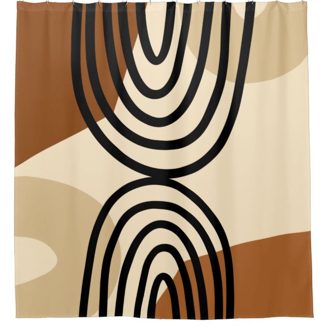 Mittelalter Regenbogen Duschvorhang (Vorderseite)