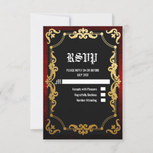 Mittelalter Renaissance Mittelalter Goth RSVP-Kart RSVP Karte