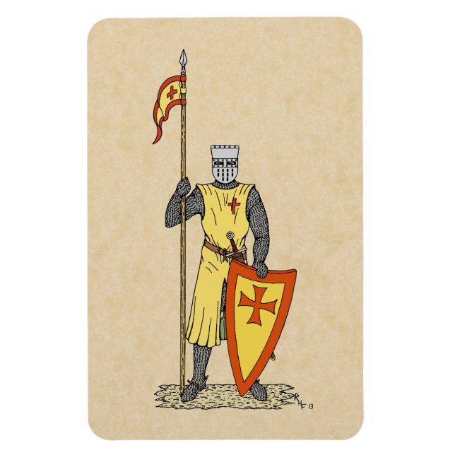 Mittelalter Ritter Anfang des 13. Jahrhunderts Magnet (Vertikal)