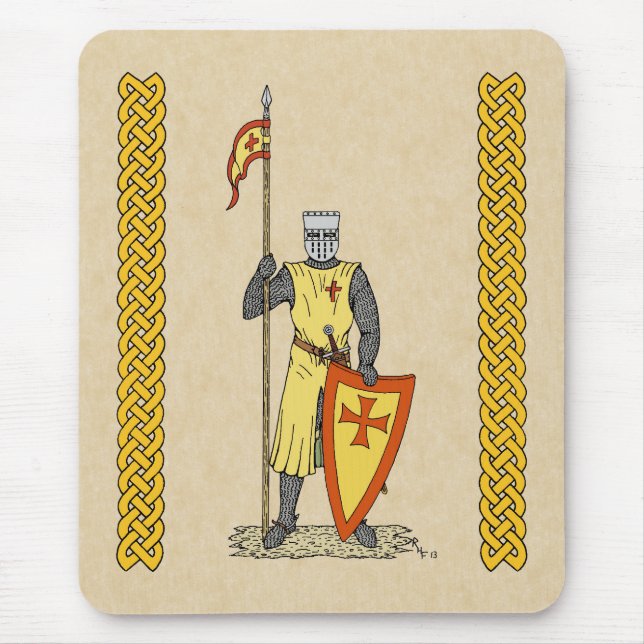 Mittelalter Ritter Anfang des 13. Jahrhunderts Mousepad (Vorne)