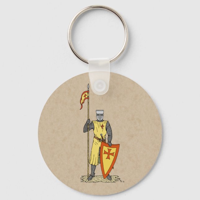 Mittelalter Ritter Anfang des 13. Jahrhunderts Schlüsselanhänger (Vorderseite)