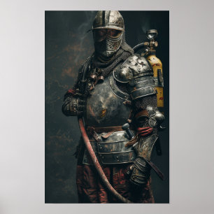 Mittelalter Ritter in Armor Poster