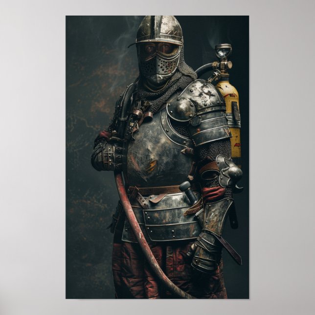 Mittelalter Ritter in Armor Poster (Vorne)