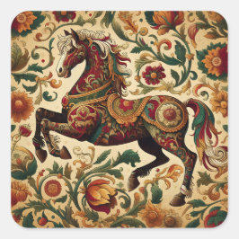 Mittelalterlich die verzauberte Stimmung im Blut Quadratischer Aufkleber