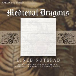 Mittelalterlich Drache Junk-Journal Inspiriert Lin Notizblock