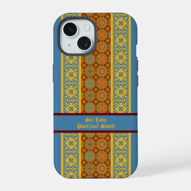 Mittelalterlich iPhone 15 Hülle (Rückseite)