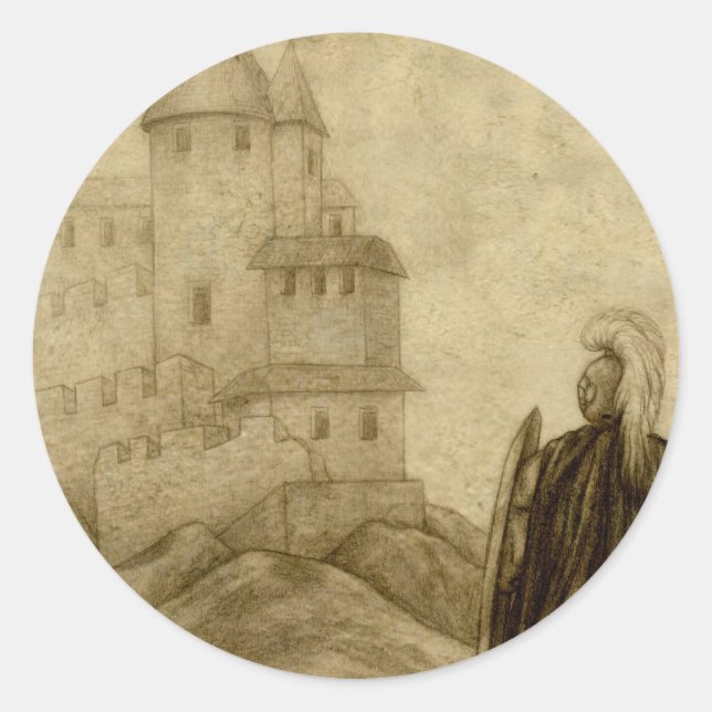 mittelalterlich runder aufkleber (Vorderseite)