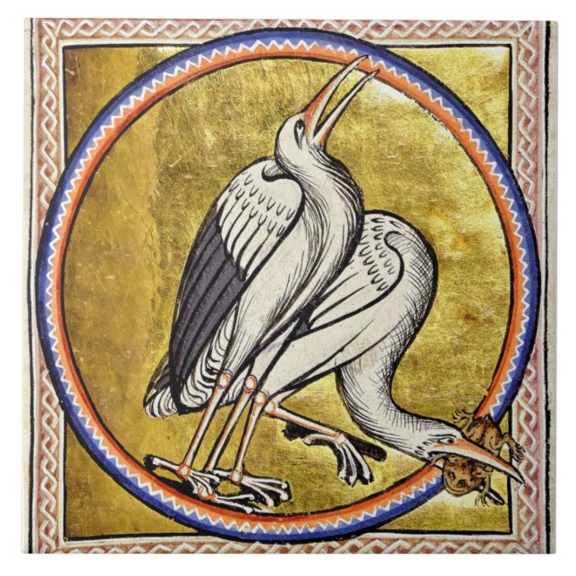 Mittelalterliche Aberdeen Bestiary Storys Keramik  Fliese (Vorderseite)