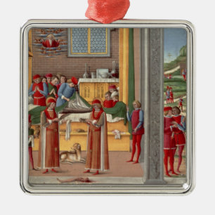 Mittelalterliche Amputierungsszene Silbernes Ornament