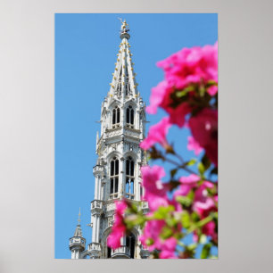 Mittelalterliche Architektur des Grand Place in Br Poster