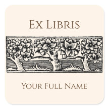 Mittelalterliche Bäume Ex Libris Buchzeichen, bear