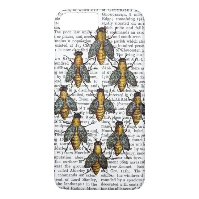 Mittelalterliche Bienen 2 Case-Mate iPhone Hülle (Rückseite)