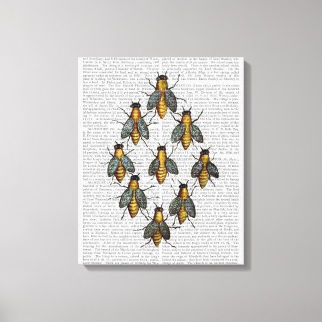 Mittelalterliche Bienen Leinwanddruck (Vorderseite)