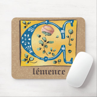 mittelalterliche blorbeleuchtete Buchstaben C Mono Mousepad